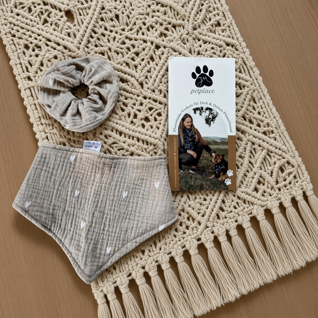 JM Petplace Hundehalstuch - Herzen