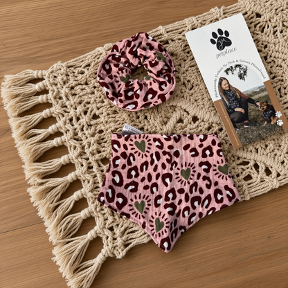 JM Petplace Hundehalstuch - Rosa Leoprint