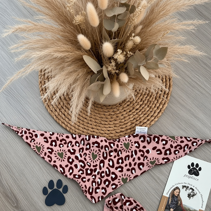 JM Petplace Hundehalstuch - Rosa Leoprint