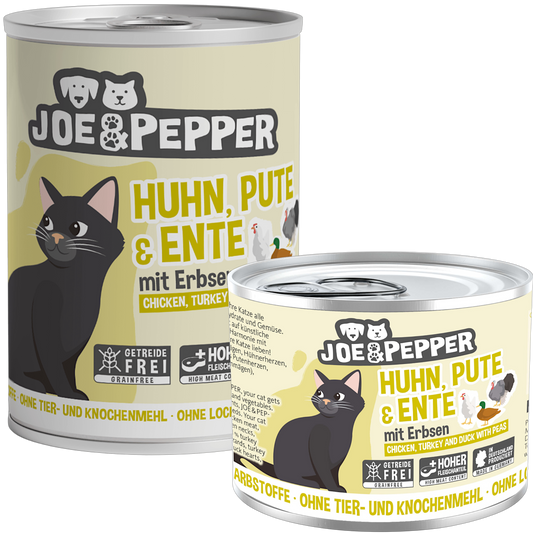 Joe & Pepper - Huhn, Pute & Ente mit Erbsen