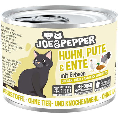 Joe & Pepper - Huhn, Pute & Ente mit Erbsen