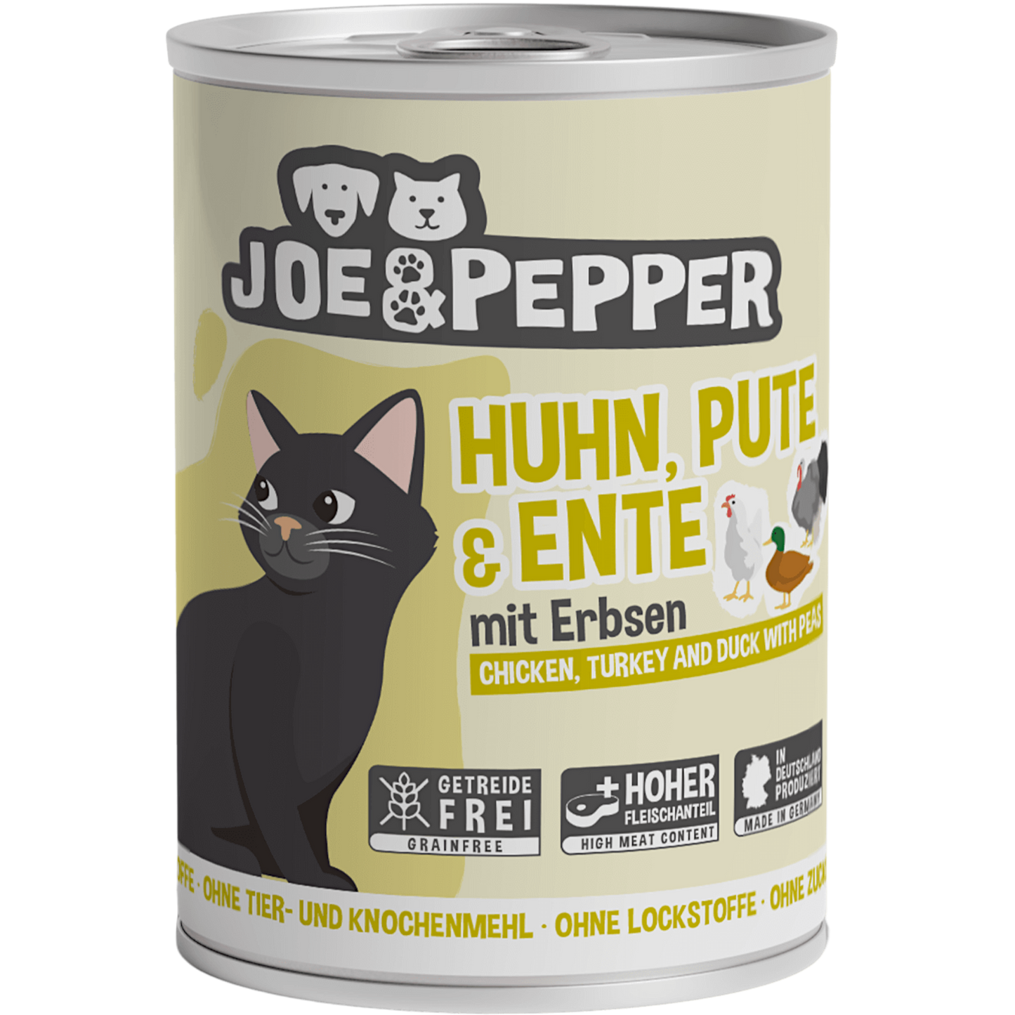 Joe & Pepper - Huhn, Pute & Ente mit Erbsen