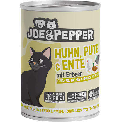 Joe & Pepper - Huhn, Pute & Ente mit Erbsen