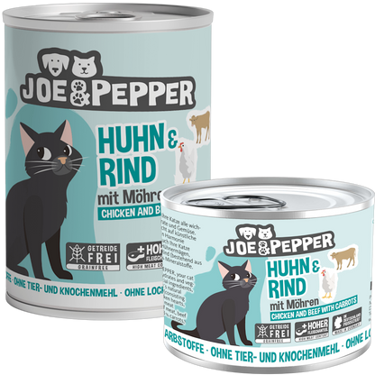 Joe & Pepper - Huhn & Rind mit Möhren