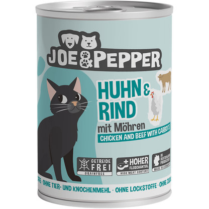 Joe & Pepper - Huhn & Rind mit Möhren