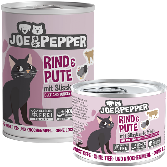 Joe & Pepper - Rind & Pute mit Süßkartoffeln