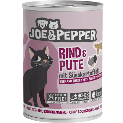 Joe & Pepper - Rind & Pute mit Süßkartoffeln