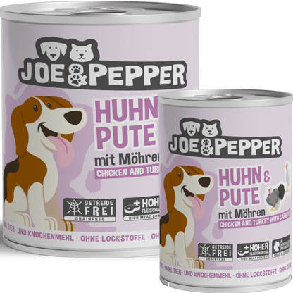 Joe & Pepper - Huhn & Pute mit Möhren