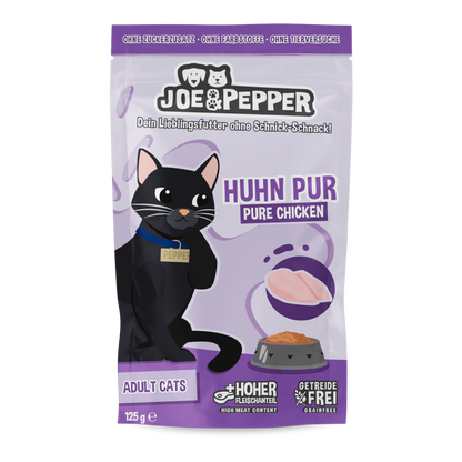 Joe & Pepper Cat - Frischebeutel Huhn pur