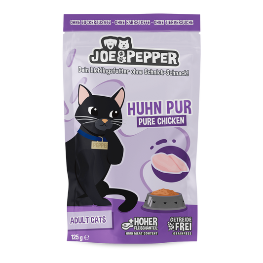 Joe & Pepper Cat - Frischebeutel Huhn pur