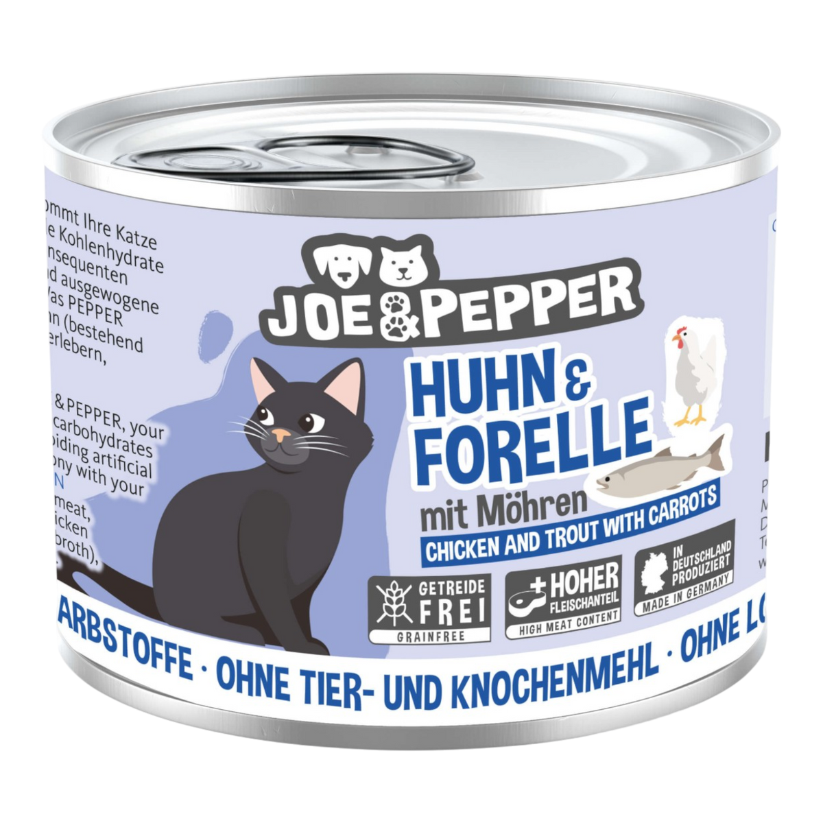 Joe & Pepper Cat - Huhn & Forelle mit Möhren