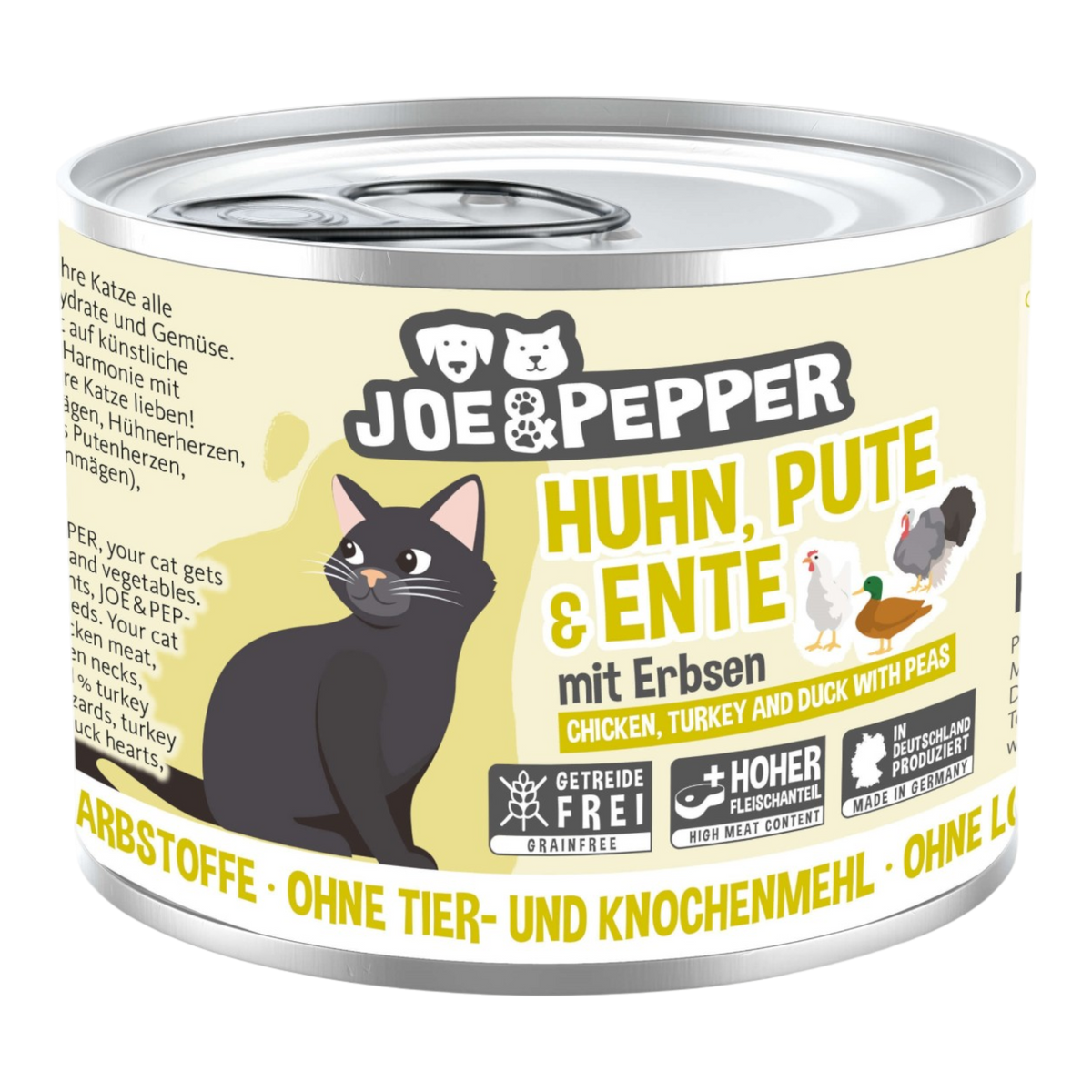Joe & Pepper Cat - Huhn, Pute & Ente mit Erbsen