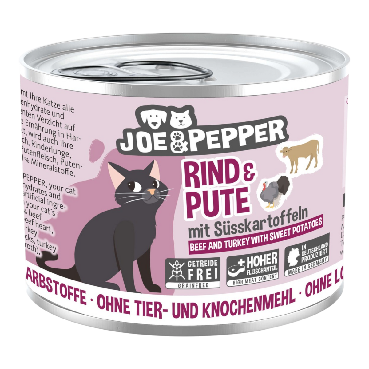 Joe & Pepper Cat - Rind & Pute mit Süßkartoffeln