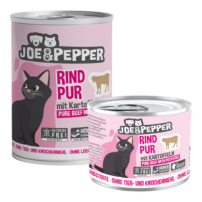 Joe & Pepper Cat - Rind pur & Kartoffeln