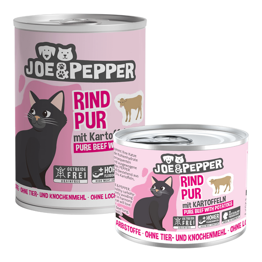 Joe & Pepper Cat - Rind pur & Kartoffeln