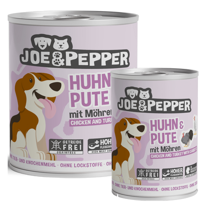 Joe & Pepper Dog - Huhn & Pute mit Möhren