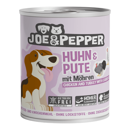 Joe & Pepper Dog - Huhn & Pute mit Möhren