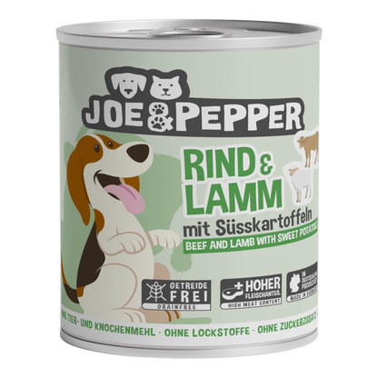 Joe & Pepper Dog - Rind & Lamm mit Süßkartoffel