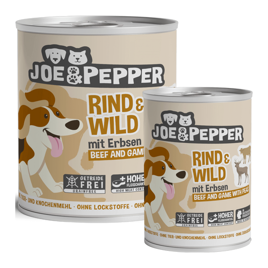 Joe & Pepper Dog - Rind & Wild mit Erbsen