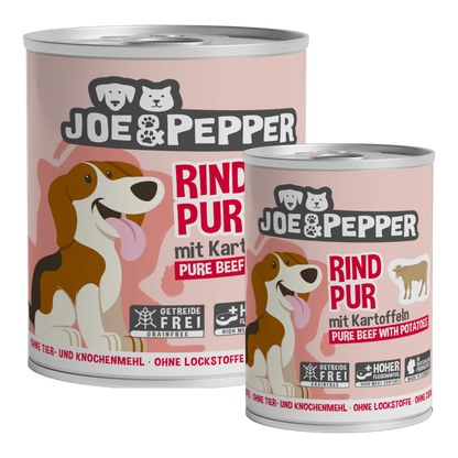 Joe & Pepper Dog - Rind pur mit Kartoffeln