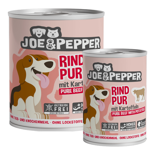Joe & Pepper Dog - Rind pur mit Kartoffeln