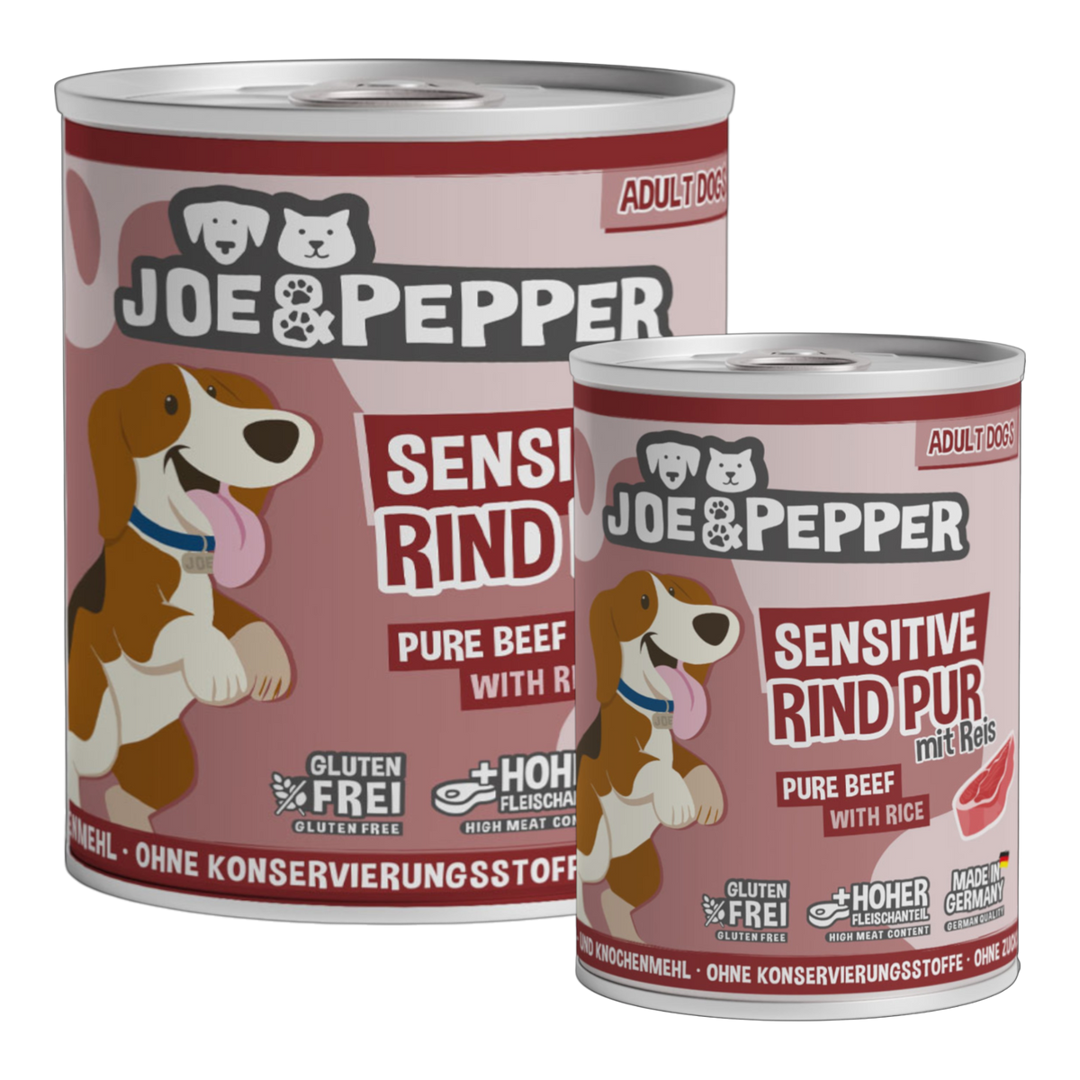 Joe & Pepper Dog - Rind pur mit Reis