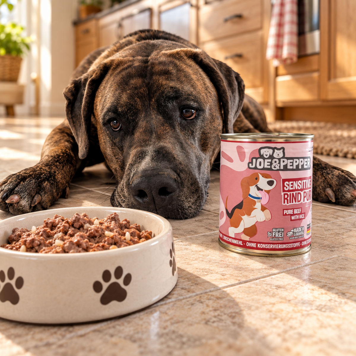 Joe & Pepper Dog - Rind pur mit Reis