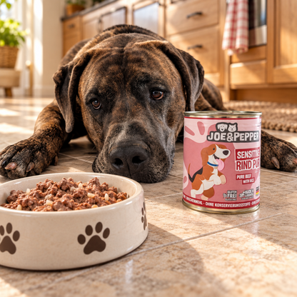 Joe & Pepper Dog - Rind pur mit Reis