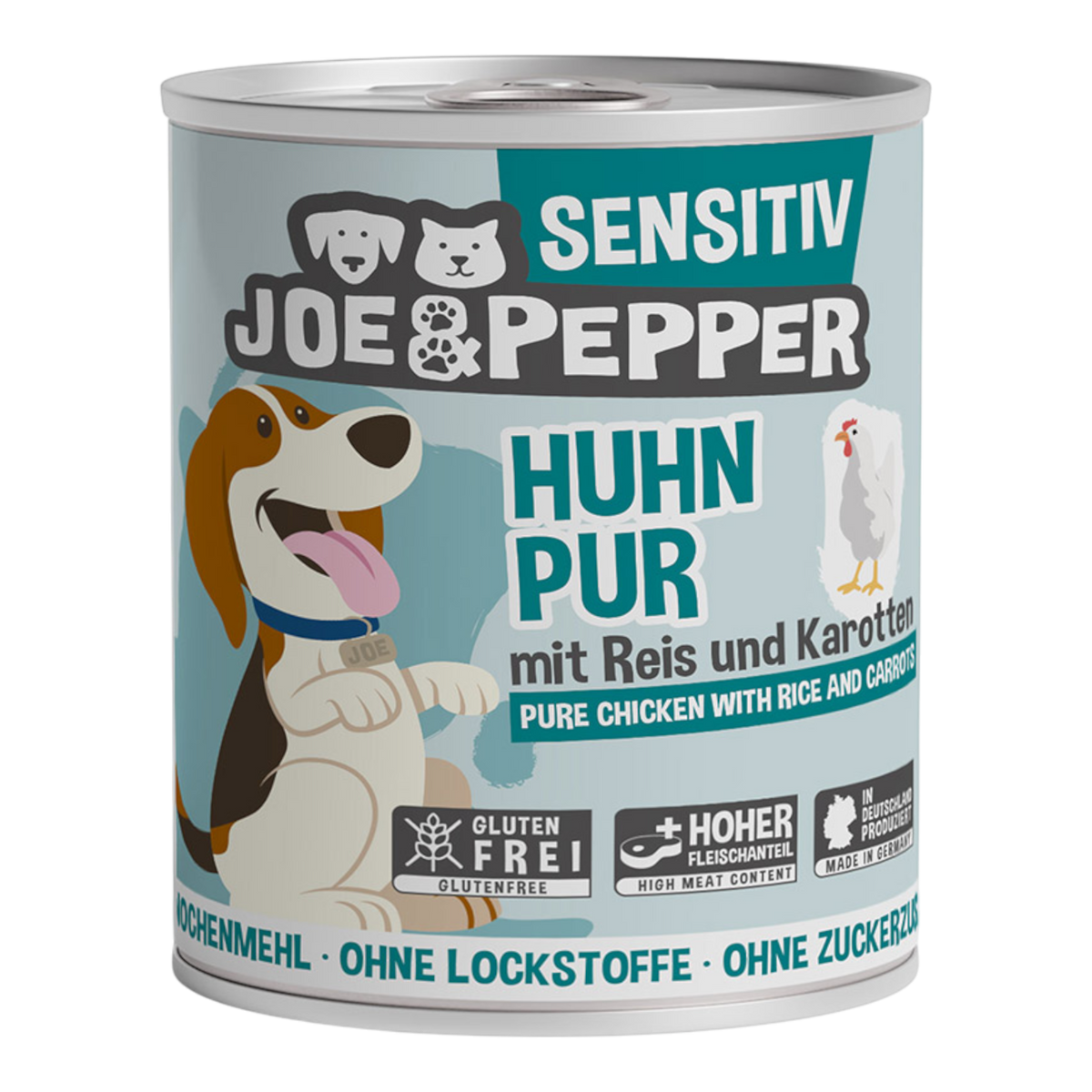Joe & Pepper Dog – Huhn pur mit Reis & Karotten