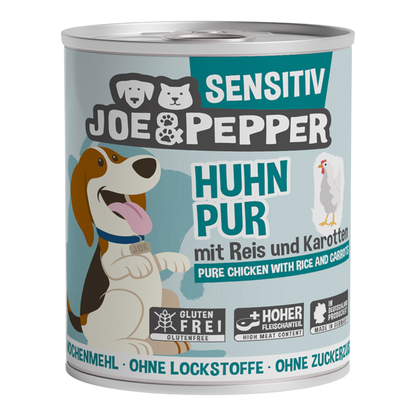 Joe & Pepper Dog – Huhn pur mit Reis & Karotten