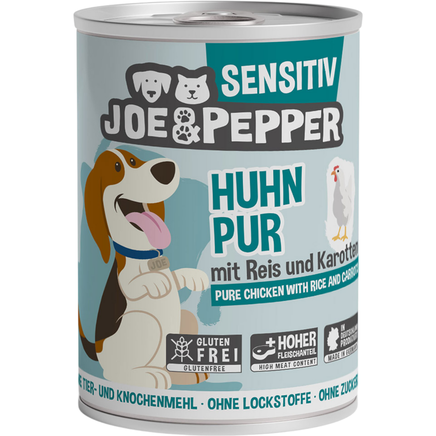 Joe & Pepper – Huhn pur mit Reis & Karotten