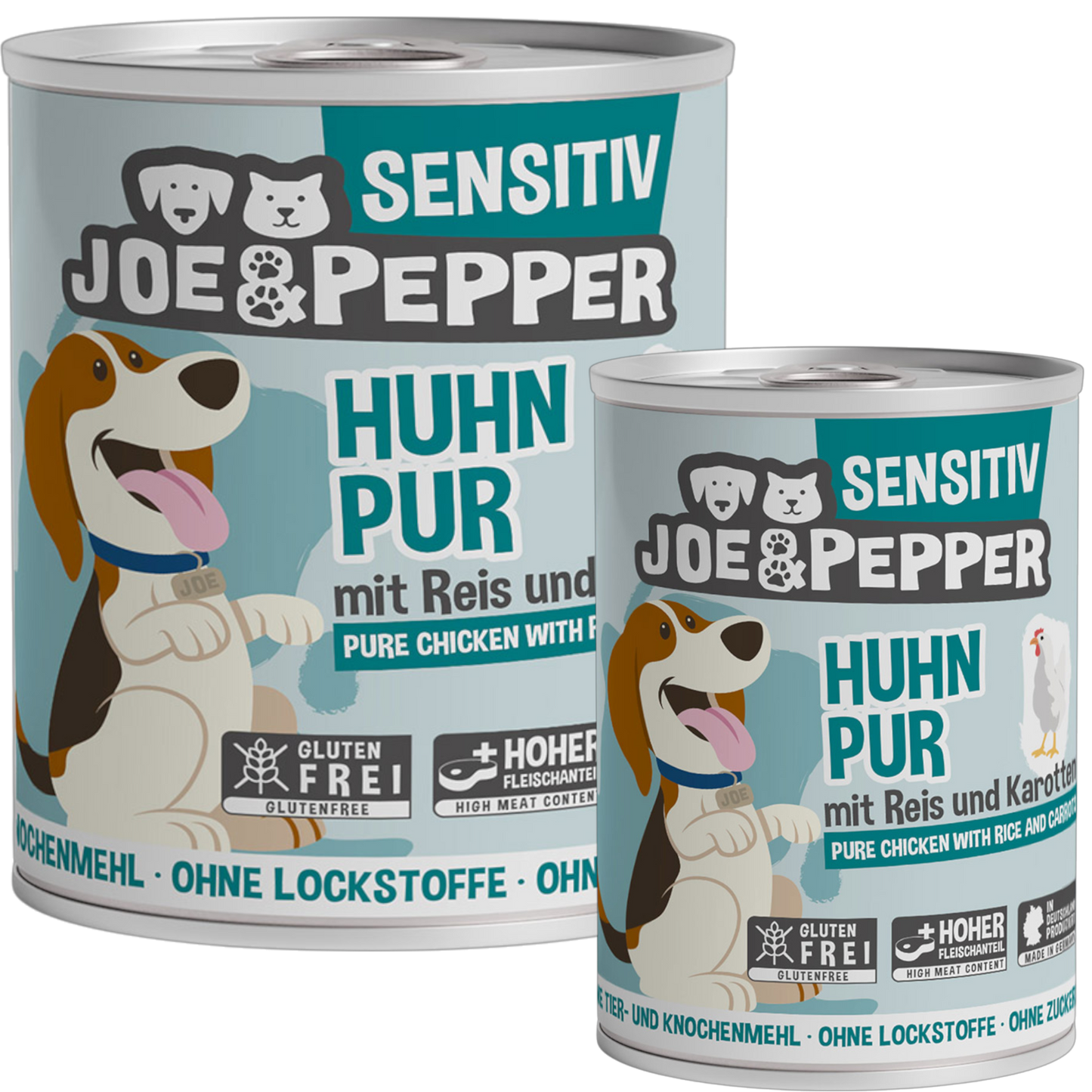 Joe & Pepper – Huhn pur mit Reis & Karotten