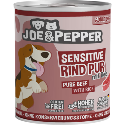Joe & Pepper Dog - Rind pur mit Reis