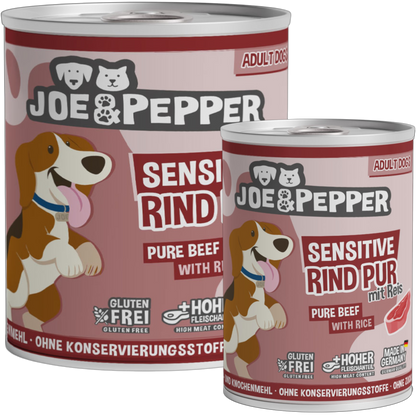 Joe & Pepper Dog - Rind pur mit Reis