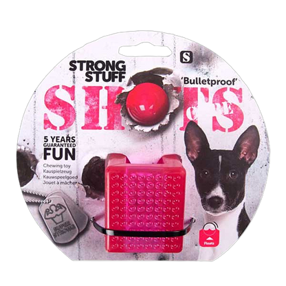 Karlie Flamingo Strong Stuff Shots Cube – extrem robustes Kauspielzeug aus langlebigem, schwimmfähigem TPR