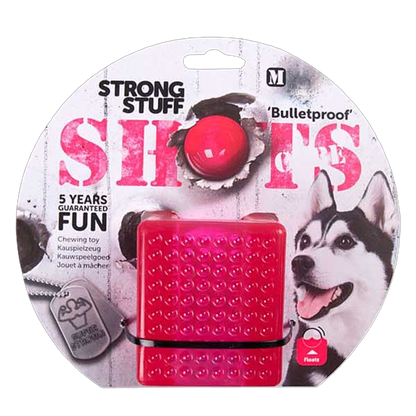 Karlie Flamingo Strong Stuff Shots Cube – extrem robustes Kauspielzeug aus langlebigem, schwimmfähigem TPR