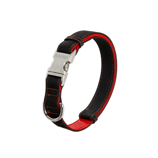 Karlie Buffalo Ultra Halsband – Innovatives Lederhalsband mit Alu-Steckschnalle