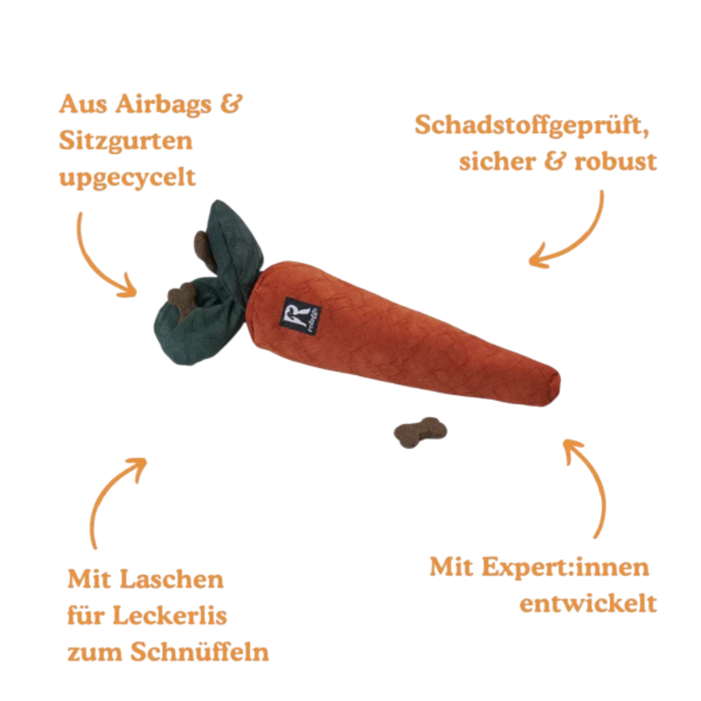 Redoggo Karotte – Nachhaltige Nasenarbeits-Power mit cleverem Snackversteck