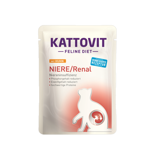 Kattovit Feline Diet NIERE / Renal – Huhn – Diät-Nassfutter für nierenempfindliche Katzen