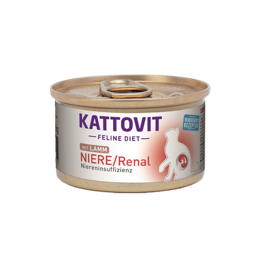 Kattovit Feline Diet NIERE / Renal – Lamm – Diät-Nassfutter für nierenempfindliche Katzen