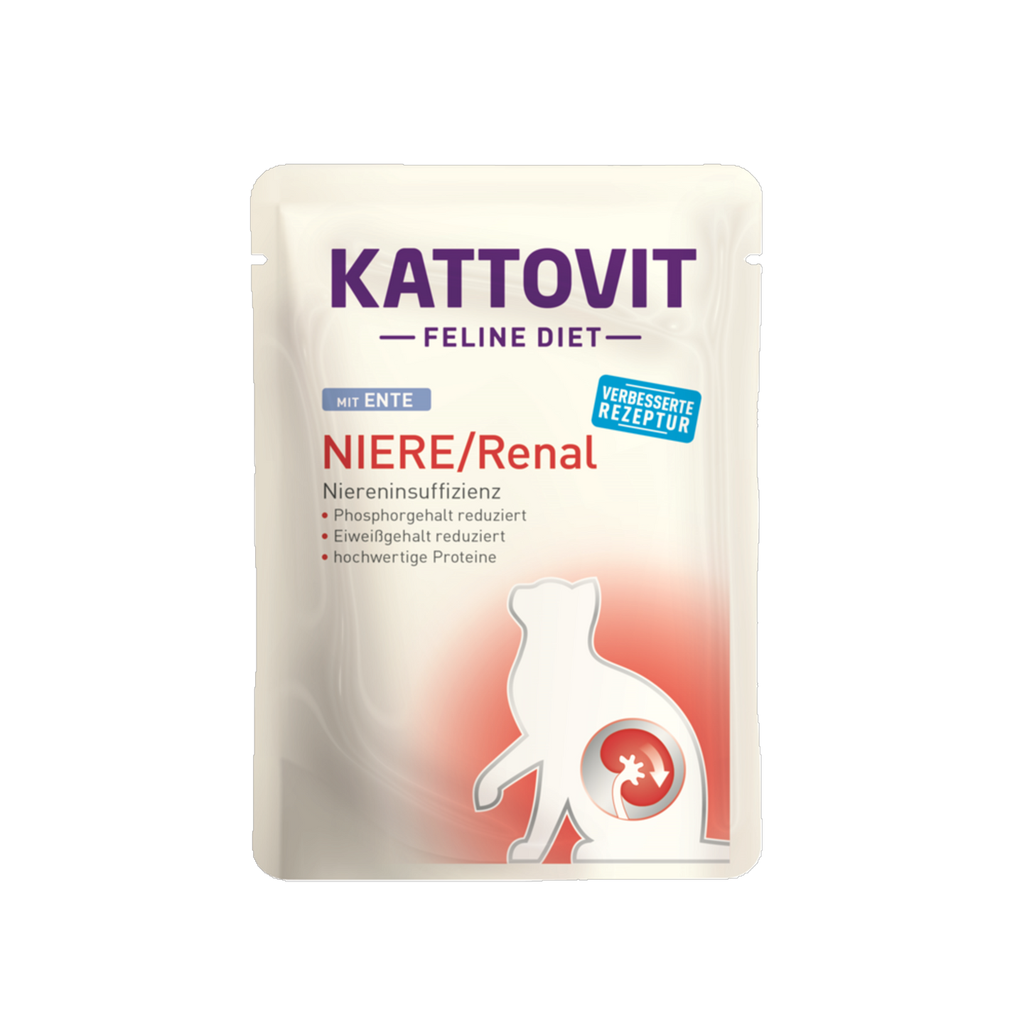 De Hun’nenhoff | Kattovit Feline Diet NIERE / Renal – Ente – Diät-Nassfutter zur Nierenunterstützung für Katzen