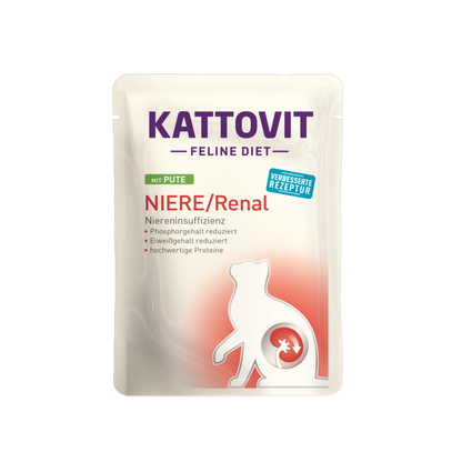 De Hun’nenhoff | Kattovit Feline Diet NIERE / Renal – Pute – Diät-Nassfutter für Katzen mit chronischer Niereninsuffizienz