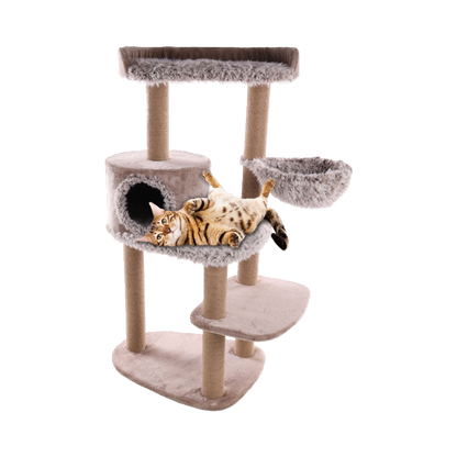 Katzen-Kratzbaum Oliver mit Hängematte & Versteck – Komfort & Kratzspaß in Einem