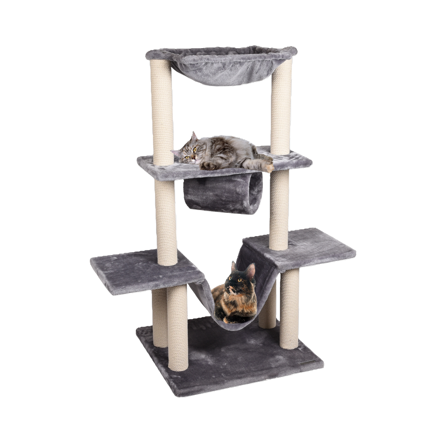 Katzenspielparadies Hamza mit Kratzsäulen & Hängematte