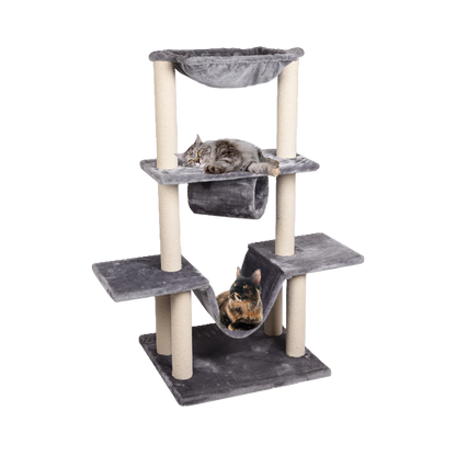 Katzenspielparadies Hamza mit Kratzsäulen & Hängematte