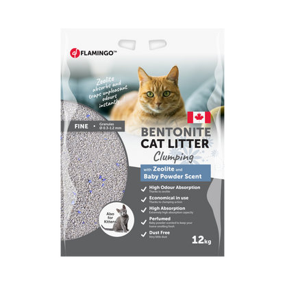 Katzenstreu Bentonit mit Babypuder & Zeolith Feine Körner Klumpend