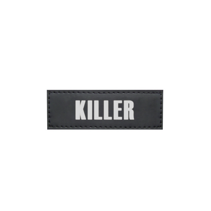 Klettsticker "KILLER" – Mit Augenzwinkern und hoher Sichtbarkeit