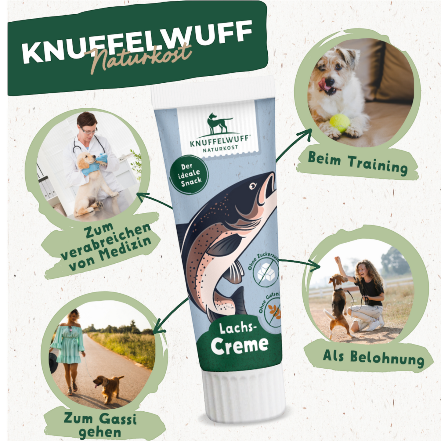 Knuffelwuff - Tubensnack Lachscreme