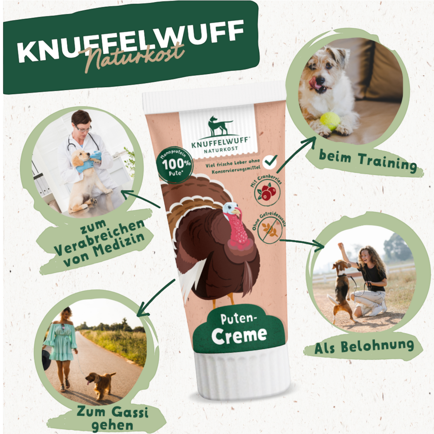 Knuffelwuff - Tubensnack Putencreme