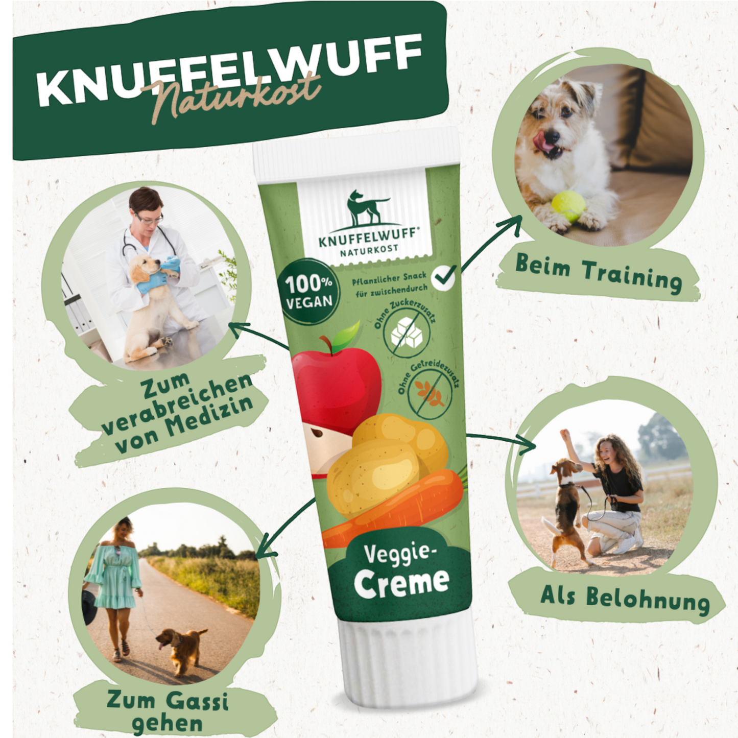 Knuffelwuff - Tubensnack Veggiecreme
